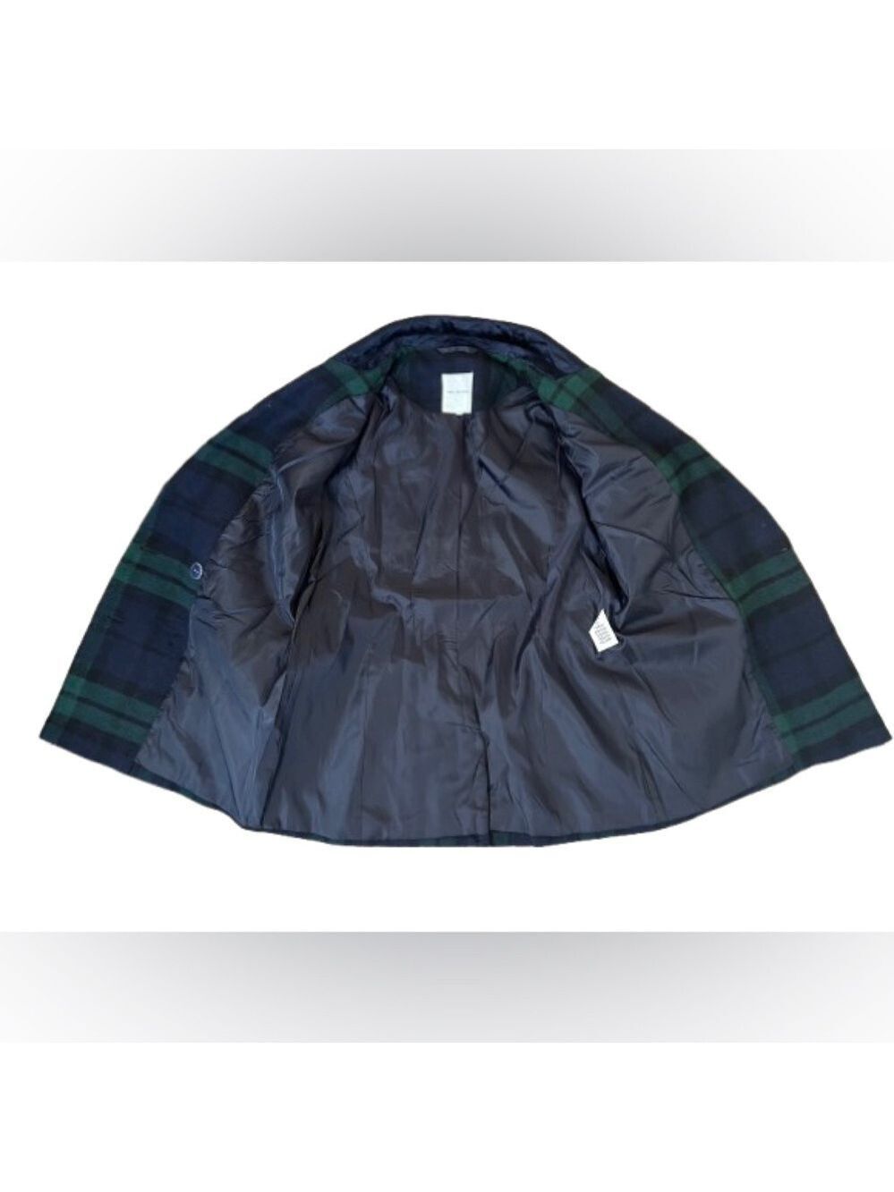 Avec Les Filles Black Watch Tartan Plaid Double Breasted Blazer Over Size Coat M - Picture 6 of 10